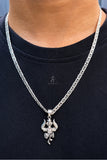 925 Silver Trishul Pendant / Chain Pendant I 925 Silver Unique Designer Trishul Chain Pendant I Most Trending Silver Trishul Pendant with Chain