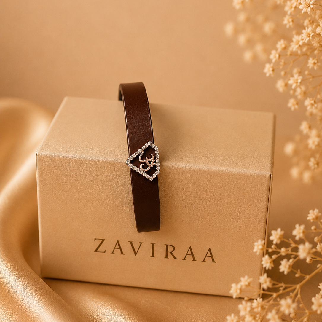 wristband om rakhi in diamond
